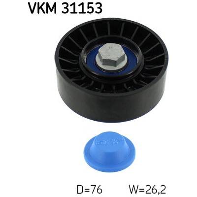 Vratná/vodiaca kladka rebrovaného klinového remeňa SKF VKM 31153
