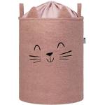 SIPO Букле кош за съхранение на играчки Sipo - XL с връзка, розова котка (PAT72929)