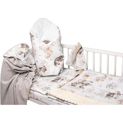 Baby Nellys 6-dílná sada Zvířátka na mráčku béžová 120 x 90 cm – Zboží Dáma