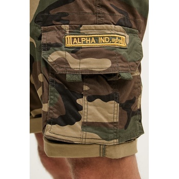 Alpha Industries къс панталон карго мъжки от памук с еластан Crew Short Camo (196201)