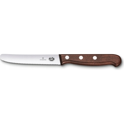 Victorinox 5.0830.11G nôž na paradajky a salámu, 11 cm zubkovaná čepeľ, darčekové balenie drevený