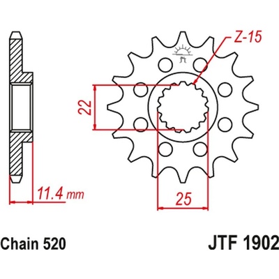 JT Sprockets JTF 1902-15RB – Sleviste.cz