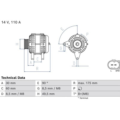 BOSCH 0 986 082 940 generátor (0986082940)