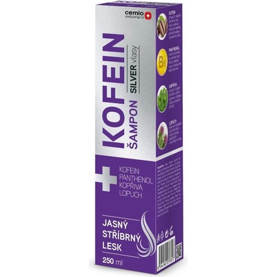 Cemio KOFEIN šampon pro šedé vlasy 250 ml
