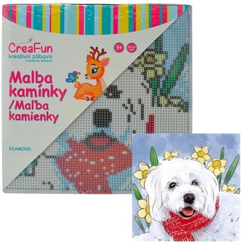 Диамантено рисуване - Бяло куче 20 x 20 см (26PC-7608)