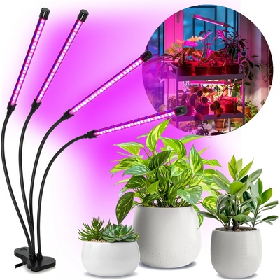 Kobi LED лампа с клипс за растения VITARO 4xLED/10W/230V, черна, димируема (KB0436)