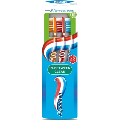 Zubná kefka Aquafresh Clean biela Medium