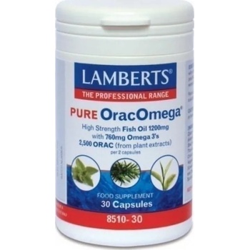 LAMBERTS Хранителна добавка Висококачествено рибено масло плюс 2 500 ORAC, Lamberts Pure Orac Omega 30 caps