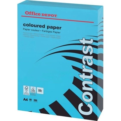 Farebný papier Office Depot Contrast int.modrá,A4 80 g