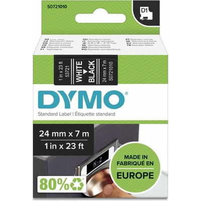 páska DYMO 53721 D1 White On Black Tape (24mm) (S0721010)
