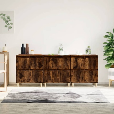 vidaXL 11461.3185772 příborníky 3 ks kouřový dub 60 x 35 x 70 cm