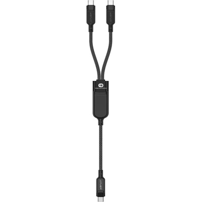 ACEFAST C5 USB-C - USB-C / USB-C 2in1 100W 480Mb/s кабел - черен (C5-11)