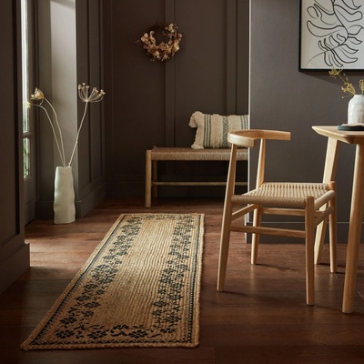 Flair Rugs Printed Jute Maisie Natural/Black Béžová