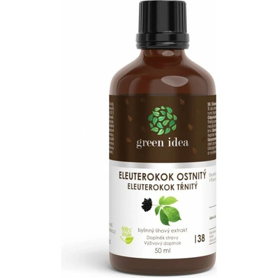 Green idea Eleuterokok ostnatý tinktúra kvapky Adaptogén 50 ml