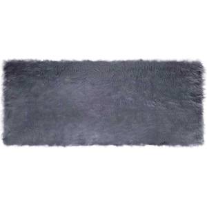 vidaXL Изкуствена овча килим TAFALLA Антрацит 80 x 200 cm Полиестер (42021589)