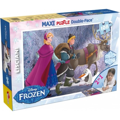 Liscianigiochi oboustranné 46904 Frozen Ledové království 108 dílků