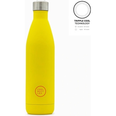 Cool Bottles nerezová termolahev Vivid Yellow třívrstvá 750 ml
