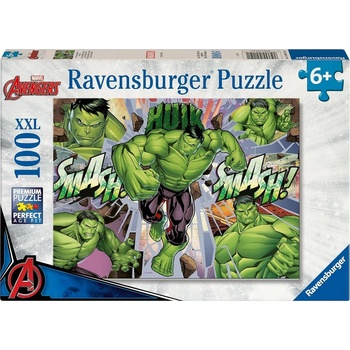Ravensburger Пъзел Ravensburger от 100 XXL части - Невероятният отмъстител Хълк (12004119)