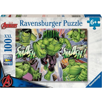 Ravensburger Пъзел Ravensburger от 100 XXL части - Невероятният отмъстител Хълк (12004119)