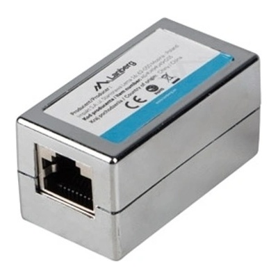 Lanberg Удължител /съединител/ за мрежа Lanberg AD-RJ45-RJ45-OS6, от RJ-45(м) към RJ-45(ж), Cat 6, Shielded, сребрист (AD-RJ45-RJ45-OS6)