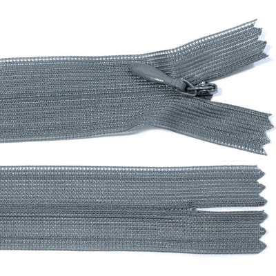 Spirálový zip no.3 skrytý nerozepínací 60cm - více barev color: 711 tmavě šedá