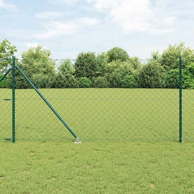 vidaXL Řetězová plotová konstrukce s hroty 25 x 1 m Ocel potažená PVC