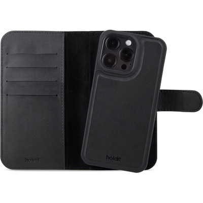 Holdit Гръб Калъф Holdit WalletCase MagnetPlus за iphone 15 Pro - Черен