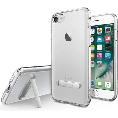 Spigen Ultra Hybrid Case S - хибриден кейс с висока степен на защита и поставка за iPhone 8, iPhone 7 (прозрачен)
