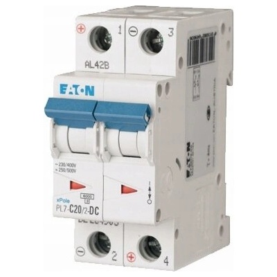 Eaton 2P C 20A 10kA DC PL7-C20/2-DC 264903