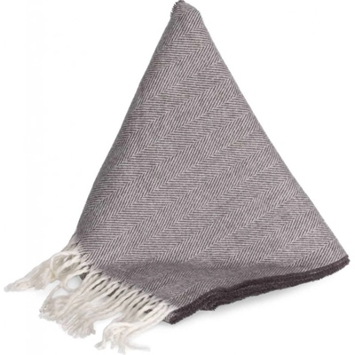 Šál s třásněmi FRINGED tmavě šedá