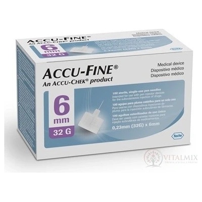 Accu-Fine jehly do inzulínového pera 32Gx6 mm 100 ks
