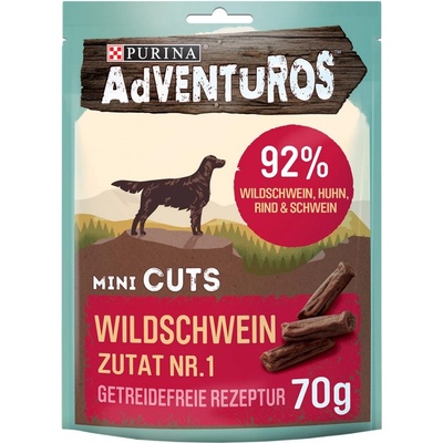 Adventuros Mini Cuts pamlsek pro psy s kančím masem bez obilovin 70 g