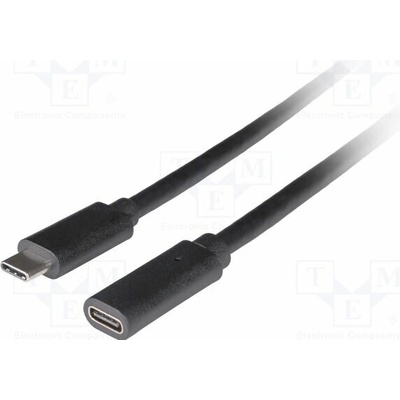 Lanberg CA-USBE-20CC-0015-BK USB 3.1 Gen 1 USB C zásuvka USB C vidlice 1,5m