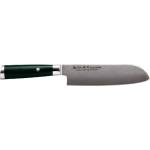 Satake Японски нож - SATAKE - ламинат дамаск - стомана MVS10cob - дръжка Mikarta - Santoku - 170mm