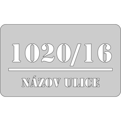 Domové číslo, vzor 005, bez povrchovej úpravy
