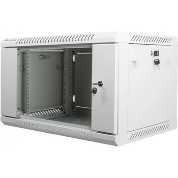 Lanberg rack cabinet 19" wall-mount 6U - 600x450 for self-assembly (flat pack), grey (WF01-6406-10S)