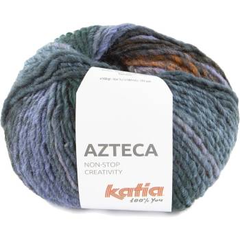 Katia Azteca 7885 Green Blue/Khaki /Orange Плетива прежда (7885)