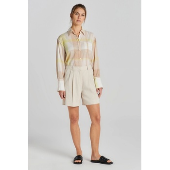 Gant ŠORTKY STRETCH LINEN TAILORING SHORTS hnědá