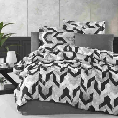 TiaHome Obliečky bavlna Marble sivé 200x140 90x70