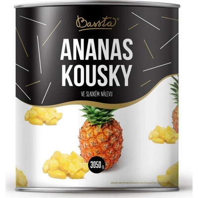 Bassta BMC Ananas kousky ve sladkém nálevu 3,05 kg