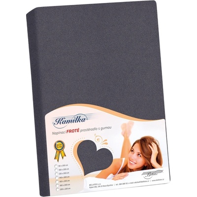 Bellatex Froté prostěradlo Kamilka grafitové 200x220