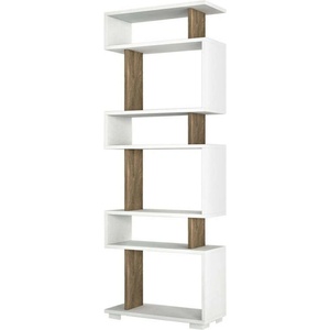 Bonami Етажерка Bonami 745DCD3606, 165x60 см, 6 нива, меламиново покритие, бял/кафяв (745DCD3606)