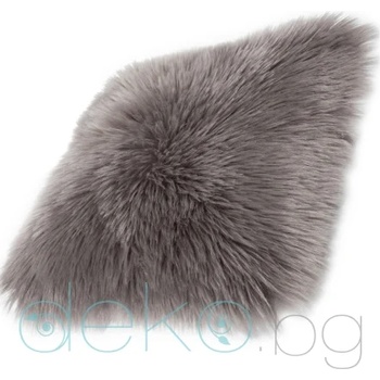 Image 1 of Декоративна възглавница Ovium с дълъг косъм таупе 40х40 см (222702763-040х040)