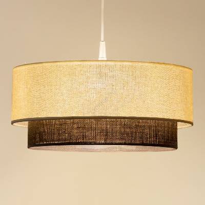 - LED пендел на кабел BOHO STYLE 1xE27/15W/230V диам. 40 см кремав/кафяв (BG3211)