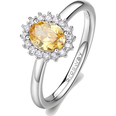 Brosway strieborný prsteň Fancy Energy Yellow FEY65