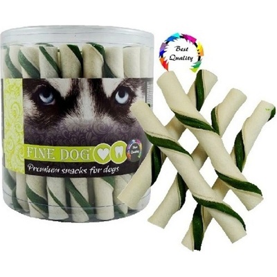 Magnum Rawhide roll stick 12,5 cm Green White 40 ks