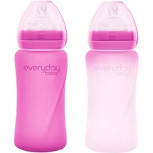 Everyday Baby Láhev sklo senzor pink 240ml