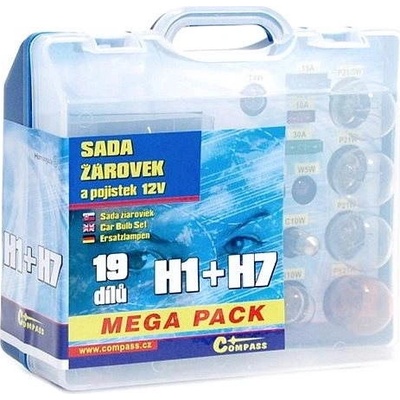 Compass Mega H1+H7+pojistky, náhradní sada 12V 08517