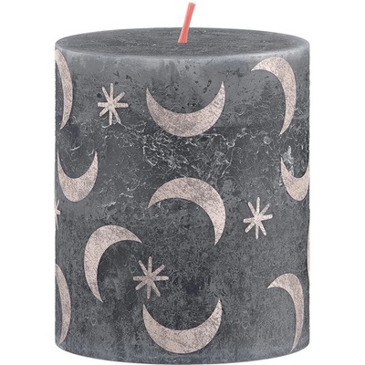 Bolsius Rustic with print Slate Blue 80/68 mm