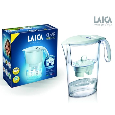 LAICA Кана с бял филтър за вода Laica Clear Line с 1 универсална филтърна вложка bi-flux (J11AB)